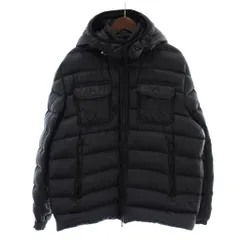 モンクレール MONCLER VALENCE ダウンジャケット アウター ナイロン フード ジップアップ ロゴ ワッペン 6 紺 ネイビー C20914188549 53334 /XZ ■GY18