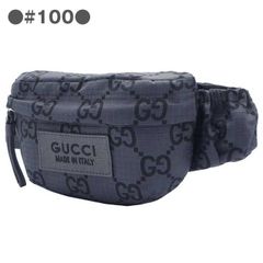 グッチ GUCCI ナイロン クロスボディ グレー GG 767934 - メルカリ