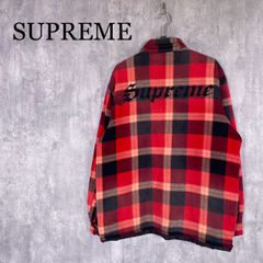 Supreme フード付き ネルシャツ チェック柄 M - メルカリ
