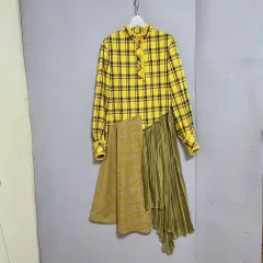 アンダースンベル チェックバイカラー ONE PIECE S n2676