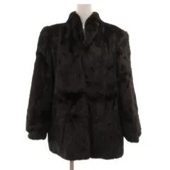 サガミンク SAGA MINK 銀サガ ミンクファーコート 毛皮 ミドル丈 ハーフ ダークブラウン /JS ■GY05