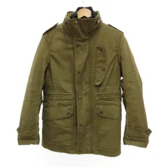 バーバリー ロンドン BURBERRY LONDON ミリタリーコート ジャケット 40 ミドル丈 ハーフ ライナー付き 裏地ノバチェック カーキ /JS ■GY19