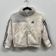 C690-47333 adidas キッズ フリースジャケット モコモコ ホワイト 140サイズ