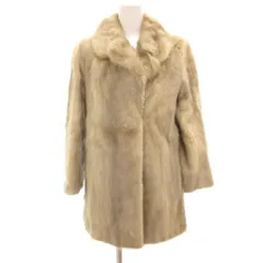 ミツコシ MITSUKOSHI ムーンバット ファー Moonbat fur ファーコート 毛皮 ミンク ミドル ハーフ丈 ベージュ系 /UO ■GY11のサムネイル