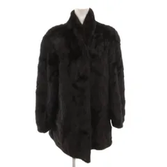 サガミンク SAGA MINK ミンクファーコート ジャケット 毛皮 ショート 11 茶 ブラウン /FF ■GY18