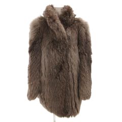 A.P.C. アーペーセー】ジップアップ ファーコート ブラウン - メルカリ