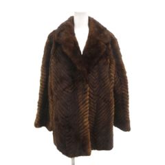 本毛皮☆デミバフミンク MINK ファーコート なめし柔らか◎ ふかふか