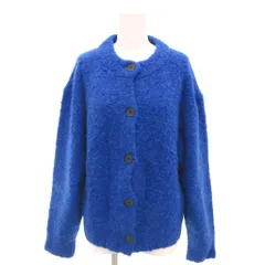 B&Y ユナイテッドアローズ BEAUTY&YOUTH ビューティー&ユース 23AW ウールアルパカブレンドブークレニットカーディガン モックネック 青 ブルー /YJ