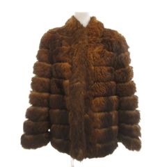 美品【サイズ M】palody リアルミンク ファーコート 茶色 フロント 