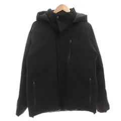 キャンプセブン CAMP7 ダウンミックス防風ジャケット 中綿 フード付 ジップアップ ロゴ刺繍 L 黒 ブラック CP25201600035 /GV ■GY18