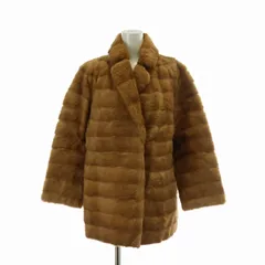 パロディ palody ファーコート アウター 毛皮 ウィーゼル ミドル 11 L 茶色 ブラウン ■GY18 /MQ