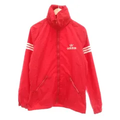 アディダスオリジナルス adidas originals デサント製 80s ヴィンテージ ナイロン ジップアップ ジャケット O 赤 レッド /UO ■GY01
