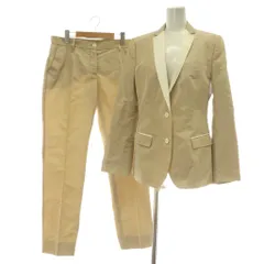 ドルチェ&ガッバーナ ドルガバ DOLCE&GABBANA スーツ セットアップ 上下 テーラードジャケット 絹 シルク シングル 2B 背抜き センターベント パンツ スラックス 42 M ベージュ /XZ ■GY18