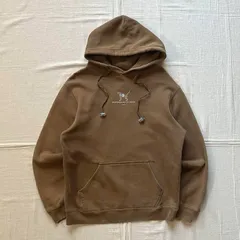 00s　archive　アーカイブ　empty　メカニック　ロボット犬　カプセル　ドラッグロゴ　両面プリント　プルオーバー　フーディパーカー　短丈　ブラウン　Y2K　C-BOY　mechanic dog × capsule logo hoodie parka