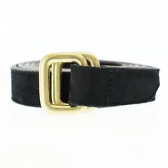 KAJA カジャ REVERSIBLE SUEDE SQUARE RING BELT リバーシブル スエード スクエア リング ベルト ブラック ブラウン ブランド古着ベクトル 中古●■251006