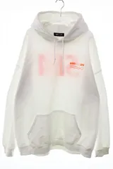 ウィンダンシー WIND AND SEA バックロゴ パーカー XLサイズ フーディ プルオーバー ホワイト 【ブランド古着ベクトル】【中古】●250706