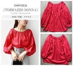 【SHIPS別注】TORRAZZO DONNA シップス トラッツォドンナ 25SS ブラウス 1枚で主役級 上品 美ギャザーシルエット 手洗い可 定価13,970円のサムネイル