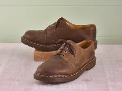 E445 イギリス製 Dr.Martens ビンテージ メンズシューズ 茶 9 27cm
