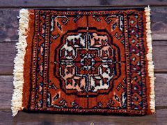 RAGB236 ヴィンテージ ミニラグ トライバルラグ 絨毯 26cm×28.5cm