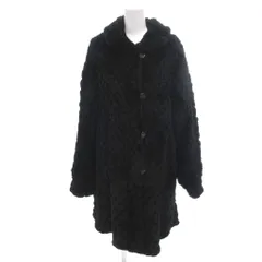 アルティマ af Altima ファーコート シェアードミンク 絹 シルクリバーシブル ロング丈 F 黒 ブラック /TZ ■GY18