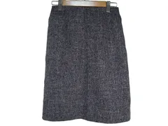 k03251208072　FREDY emue　36　紺×白　Sサイズ程度　スカート　ミディアム丈　秋冬