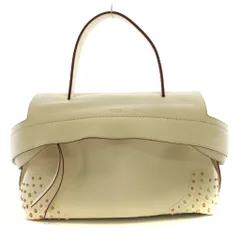 トッズ TOD'S ウェーブ トートバッグ レザー アイボリー /SS ■OS
