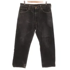 リーバイス Levi's 501 デニムパンツ ジーンズ W36 L32 ブラック系 無地 ボタンフライ 5ポケット /ML ■ECF001