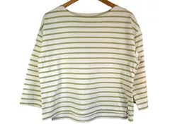 k03251204003　earth music&ecology　Mサイズ　白色×緑色　　トップス　長袖Tシャツ　通年