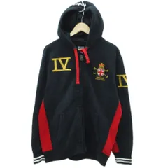 ポロ バイ ラルフローレン Polo by Ralph Lauren ジャケット パーカー LL 紺 ネイビー ジップアップ エンブレム刺繍 裏起毛 ミドル丈 KK-RL-KS3514 /YS32 ■GY61