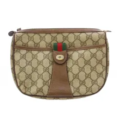 グッチ GUCCI オールドグッチ シェリーライン GGスプリーム クラッチバッグ セカンドバッグ ロゴ 総柄 グレージュ /BB ■OH