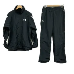 UNDER ARMOUR(アンダーアーマー) メンズセットアップ メンズ美品  - ダークネイビー×白 ウエストゴム/ジップアップ
