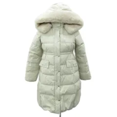ポンポネット pomponette ダウンコート ロング丈 160cm アイボリー フード付き ファー付き /SM50 ■GY59 女の子