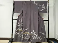 平和屋着物●訪問着　作家物　遠山風景枝花文　金彩　正絹　逸品　CABE2211yc