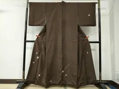 平和屋着物●訪問着　紬地　作家物　雪の結晶　正絹　逸品　CABE2215ycのサムネイル