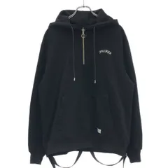 STAMPD スタンプド ハーフジップ ストラップデザインパーカー  ブラック Sのサムネイル