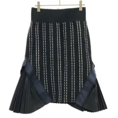 sacai luck サカイラック 15SS ツイード切替プリーツスカート 15SSLU870 ブラック 2のサムネイル