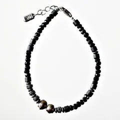 ブレスレット 天然石 スピネル パール ブラック ハンドメイド 日本製 パワーストーン シルバー925 ビーズ 天然石 MADE IN JAPAN ミックス ブレスレット メンズ シンプル ブレスレット レディース M&R エムアンドアール 送料無料