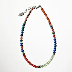 アンクレット 天然石 アパタイト シトリン ブルー ハンドメイド 日本製 パワーストーン シルバー925 ビーズ 天然石 MADE IN JAPAN ミックス メンズ シンプル レディース M&R エムアンドアール 送料無料