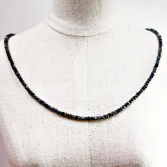 ネックレス 天然石 スピネル ブルー ハンドメイド 日本製 パワーストーン シルバー925 天然石 MADE IN JAPAN ミックス ネックレス メンズ シンプル ネックレス レディース M&R エムアンドアール 送料無料