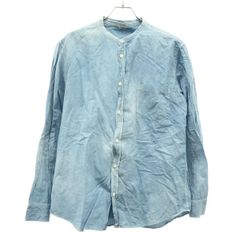 ARTS&SCIENCE アーツアンドサイエンス SAMPLE ムラ染め絞りプルオーバーシャツ  サックスブルー 3