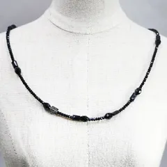 ネックレス 天然石 スピネル ブラック ハンドメイド 日本製 パワーストーン シルバー925 ビーズ 天然石 MADE IN JAPAN ミックス ネックレス メンズ シンプル ネックレス レディース M&R エムアンドアール 送料無料