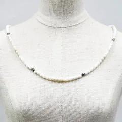 ネックレス 天然石 アゲート マザー・オブ・パール ホワイト ハンドメイド 日本製 パワーストーン シルバー925 ビーズ 天然石 MADE IN JAPAN ミックス ネックレス メンズ シンプル ネックレス レディース M&R エムアンドアール 送料無料