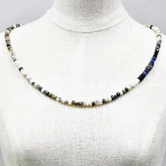 ネックレス 天然石 オパール アイオライト ホワイト ハンドメイド 日本製 パワーストーン シルバー925 ビーズ 天然石 MADE IN JAPAN ミックス ネックレス メンズ シンプル ネックレス レディース M&R エムアンドアール 送料無料