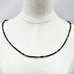 ネックレス 天然石 スピネル ブラック ハンドメイド 日本製 パワーストーン シルバー925 ビーズ 天然石 MADE IN JAPAN ミックス ネックレス メンズ シンプル ネックレス レディース M&R エムアンドアール 送料無料