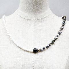 淡水パールのネックレス 1960s 2連 ガーネット フランスアンティーク 