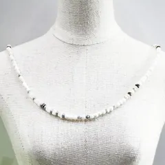 ネックレス 天然石 ムーンストーン マザー・オブ・パール ホワイト ハンドメイド 日本製 パワーストーン シルバー925 ビーズ 天然石 MADE IN JAPAN ミックス ネックレス メンズ シンプル ネックレス M&R エムアンドアール 送料無料