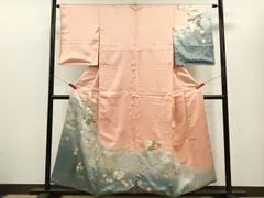 平和屋着物▼訪問着　螺鈿　雪輪草花文　暈し染め　金銀彩　阪急百貨店扱い　正絹　逸品　CABD9614ze