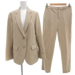 ユニクロ UNIQLO 23SS セットアップ スーツ 感動ジャケット パンツ M 背抜き シングル ベージュ 春夏 /AE