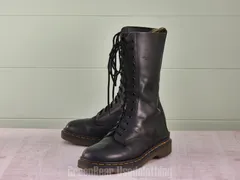 E458 イギリス製 Dr.Martens ビンテージ レディースブーツ 黒 6 24cm