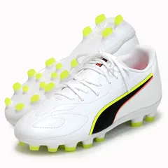 プーマ PUMA  キング 20 マッチ HG/AG+MID JR  ジュニア サッカースパイク KING  26SS (108489-01)、01PUMAWHITE